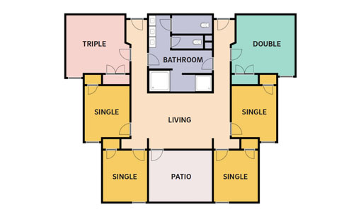 Layout: Marshall Residence Hall Suite