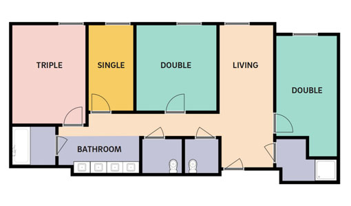Layout: Sixth 7-Person Suite
