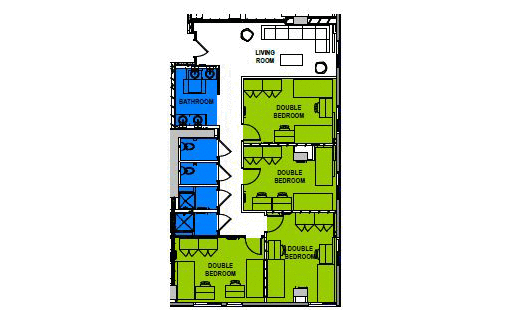 Layout: Sixth 8-Person Suite