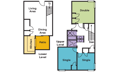 Layout: Sixth Two-Story Apartment