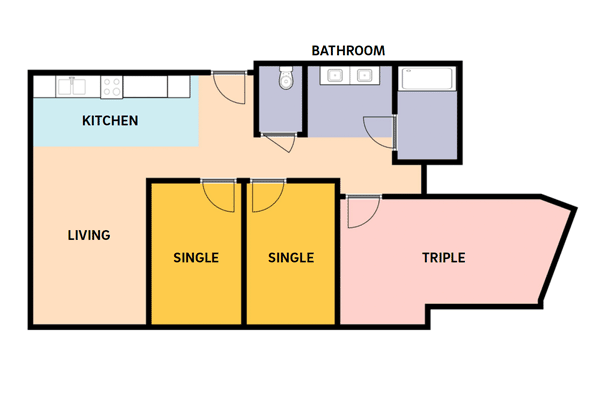 Layout: 5-Person Apartment
