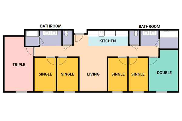 Layout: 9-Person Apartment