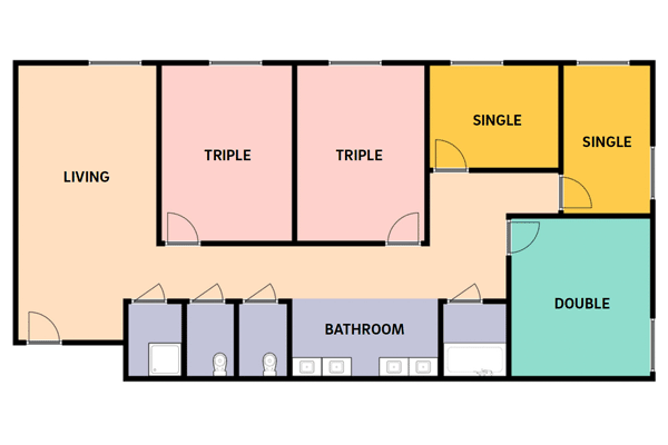 Layout: Sixth 10-Person Suite