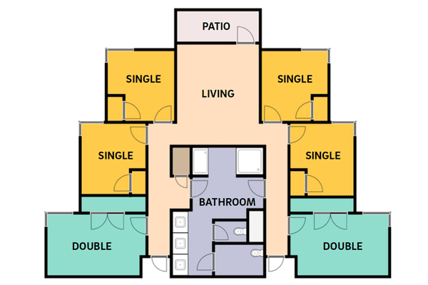 Layout: Warren Residence Hall Suite